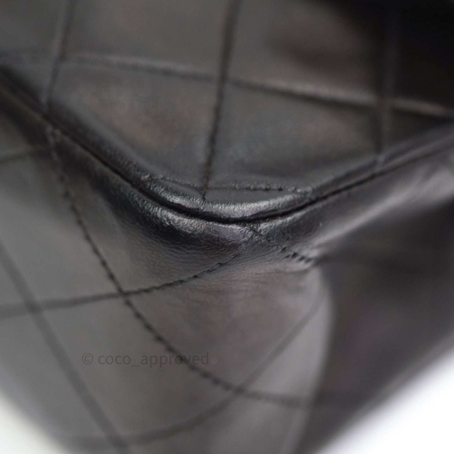 Chanel Vintage Classic Double Flap M/L Black Lambskin 24K Gold Hardware
