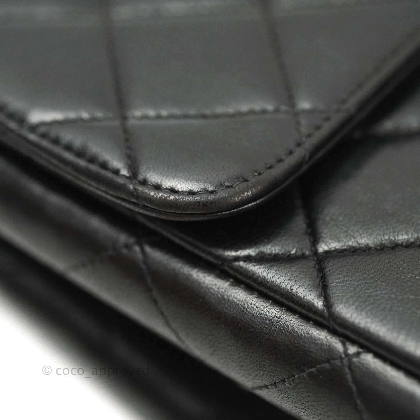 Chanel Vintage XL Jumbo Single Flap Black Lambskin 24K Gold Hardware