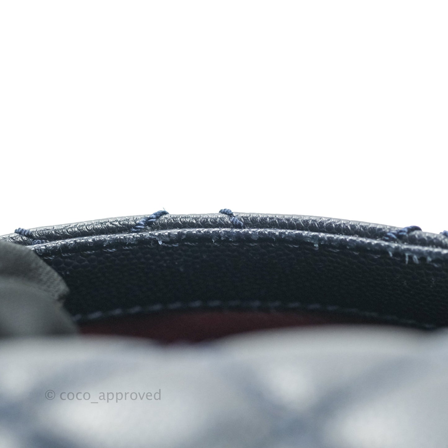 Chanel Small Coco Handle Quilted Navy Caviar Lizard Handle Ruthenium Hardware