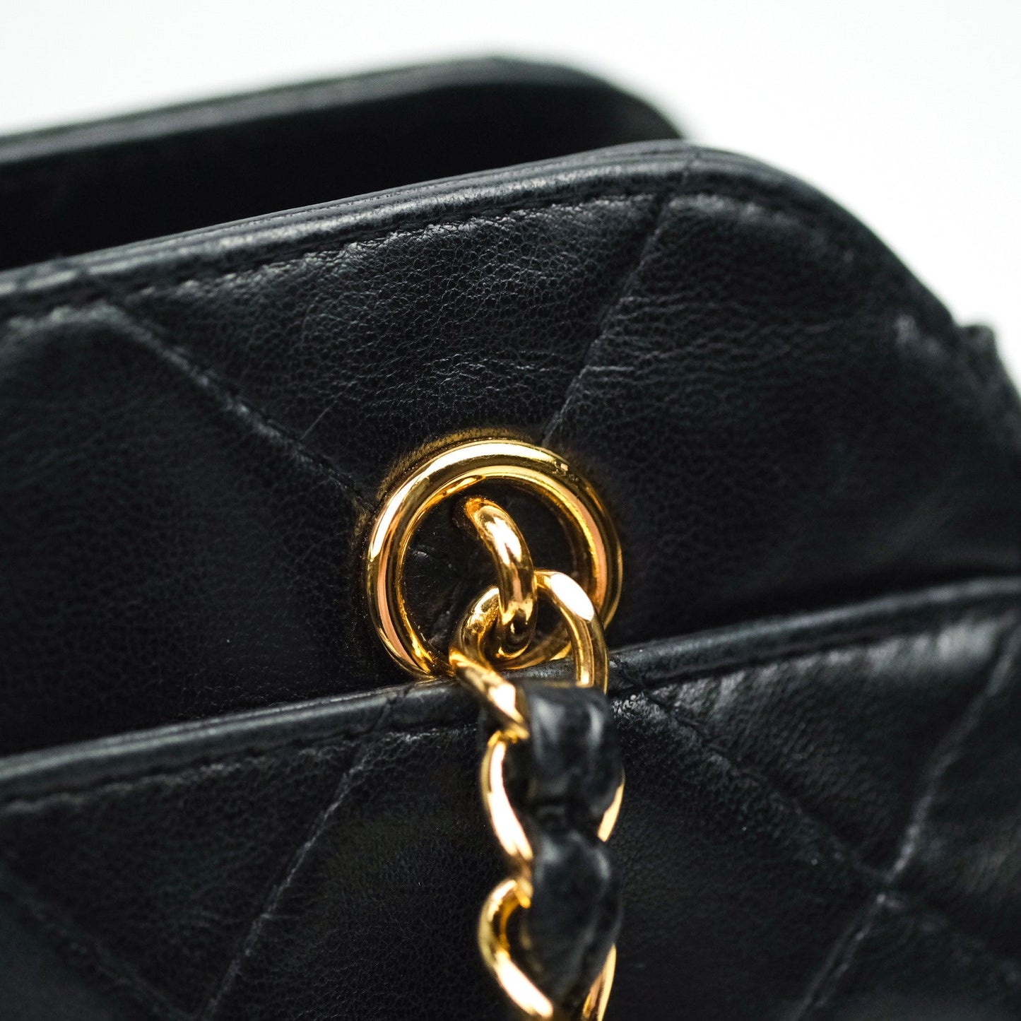 Chanel Black Quilted Lambskin Vintage Classic Camera Bag 24K Gold Hardware
