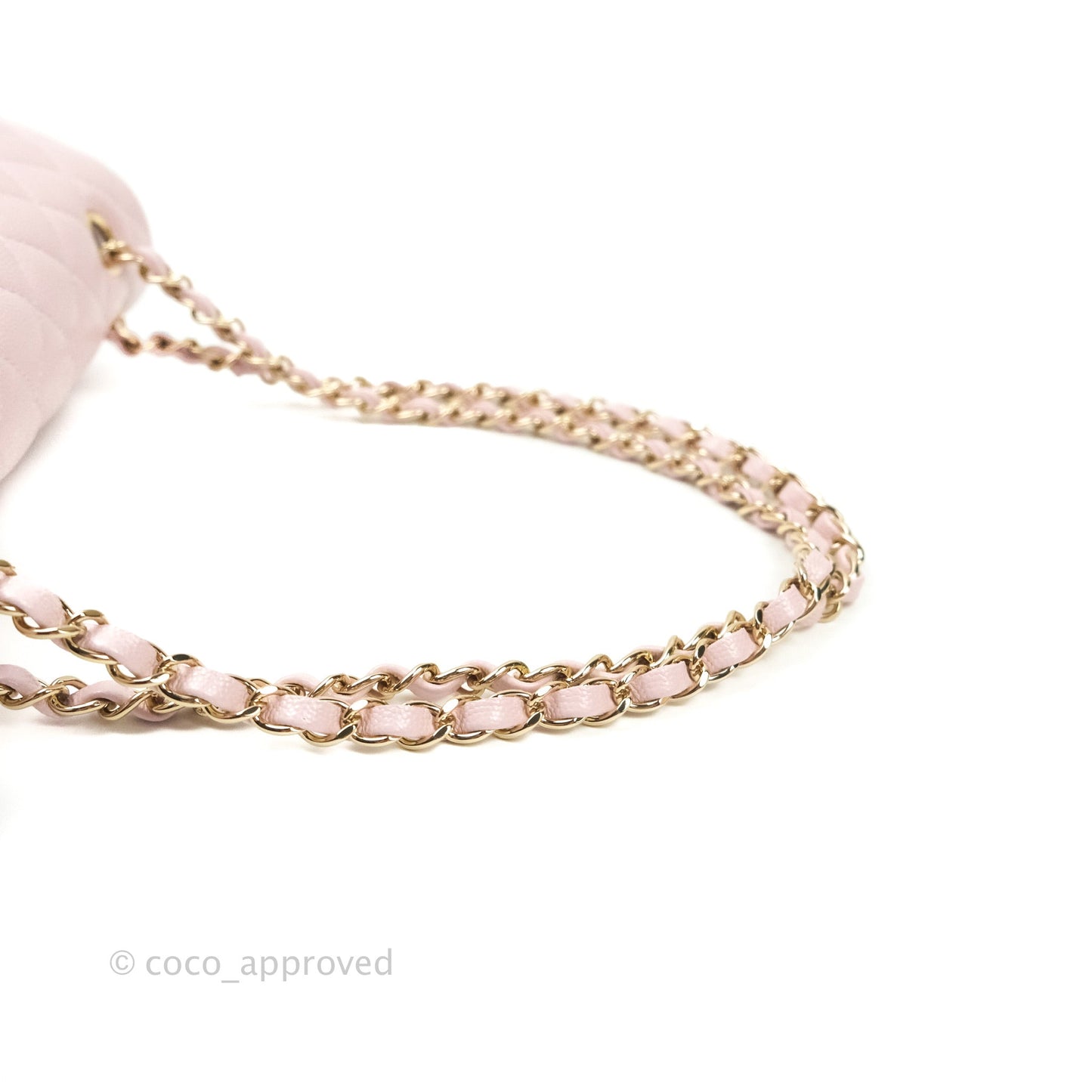 Chanel M/L Medium Double Flap Bag Lilac Rose Clair Caviar Gold Hardware