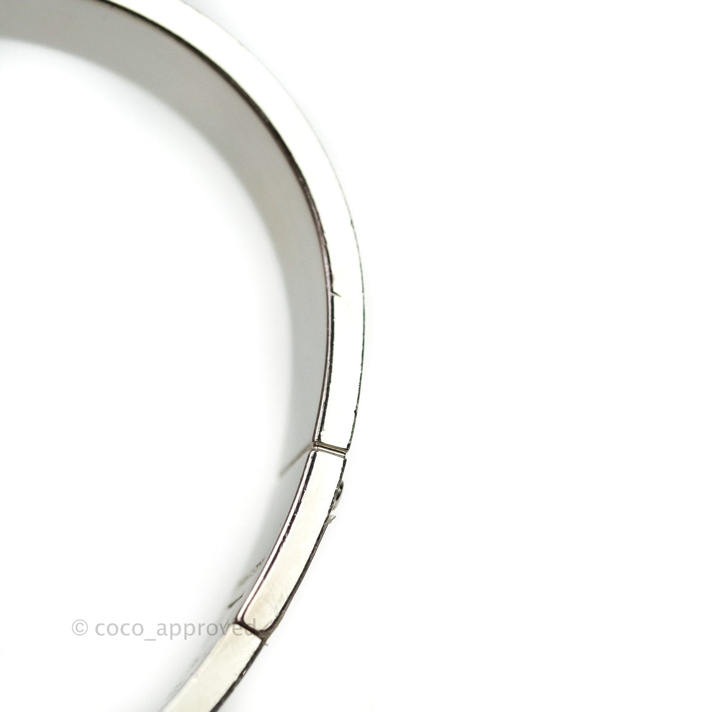 Hermès Enamel Charniere Uni Narrow Hinged Bracelet Brick Red