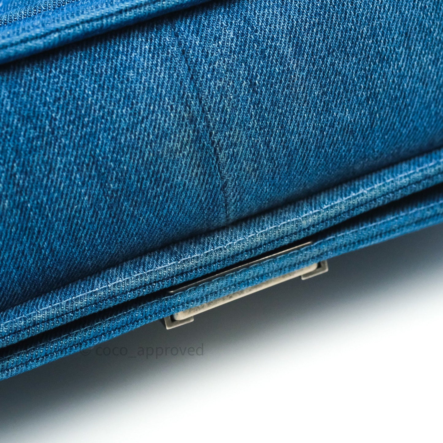 Chanel Boy Quilted Medium Denim Ruthenium Hardware