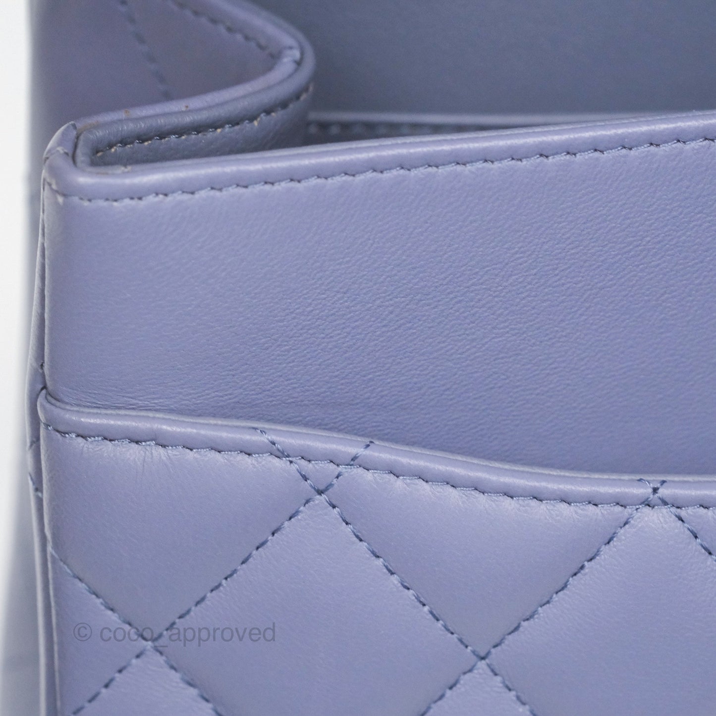Chanel Jumbo Double Flap Lavender Blue Lambskin Silver Hardware⁣⁣