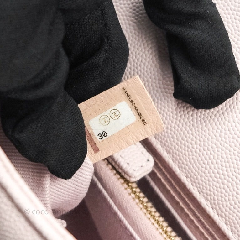 Chanel Small Coco Handle Quilted Lilac Caviar Gold Hardware
