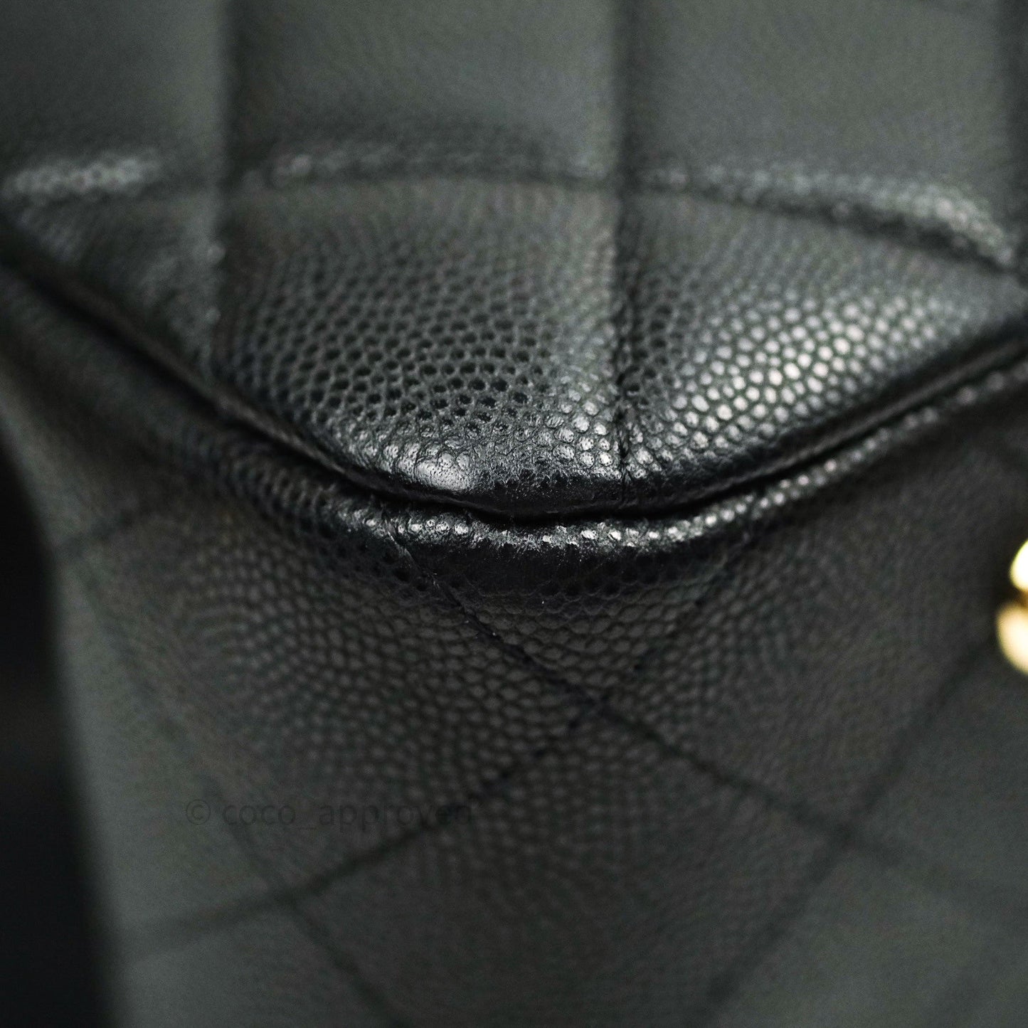 Chanel Quilted Timeless Tote Black Caviar Gold Hardware