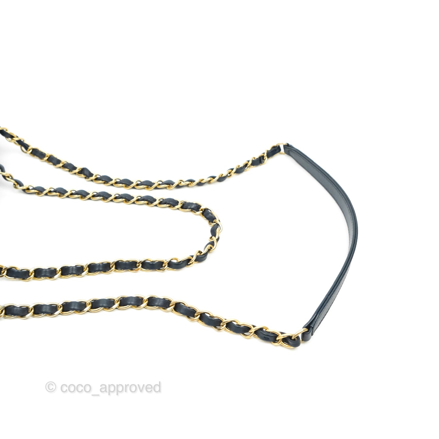 Chanel Quilted Medium CC Filigree Flap Navy Caviar Aged Gold Hardware