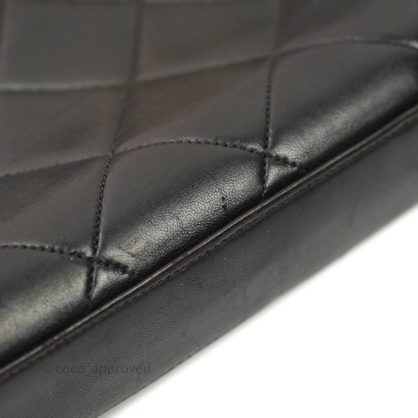 Chanel Vintage Double Sided Briefcase Black Lambskin 24K Gold Hardware