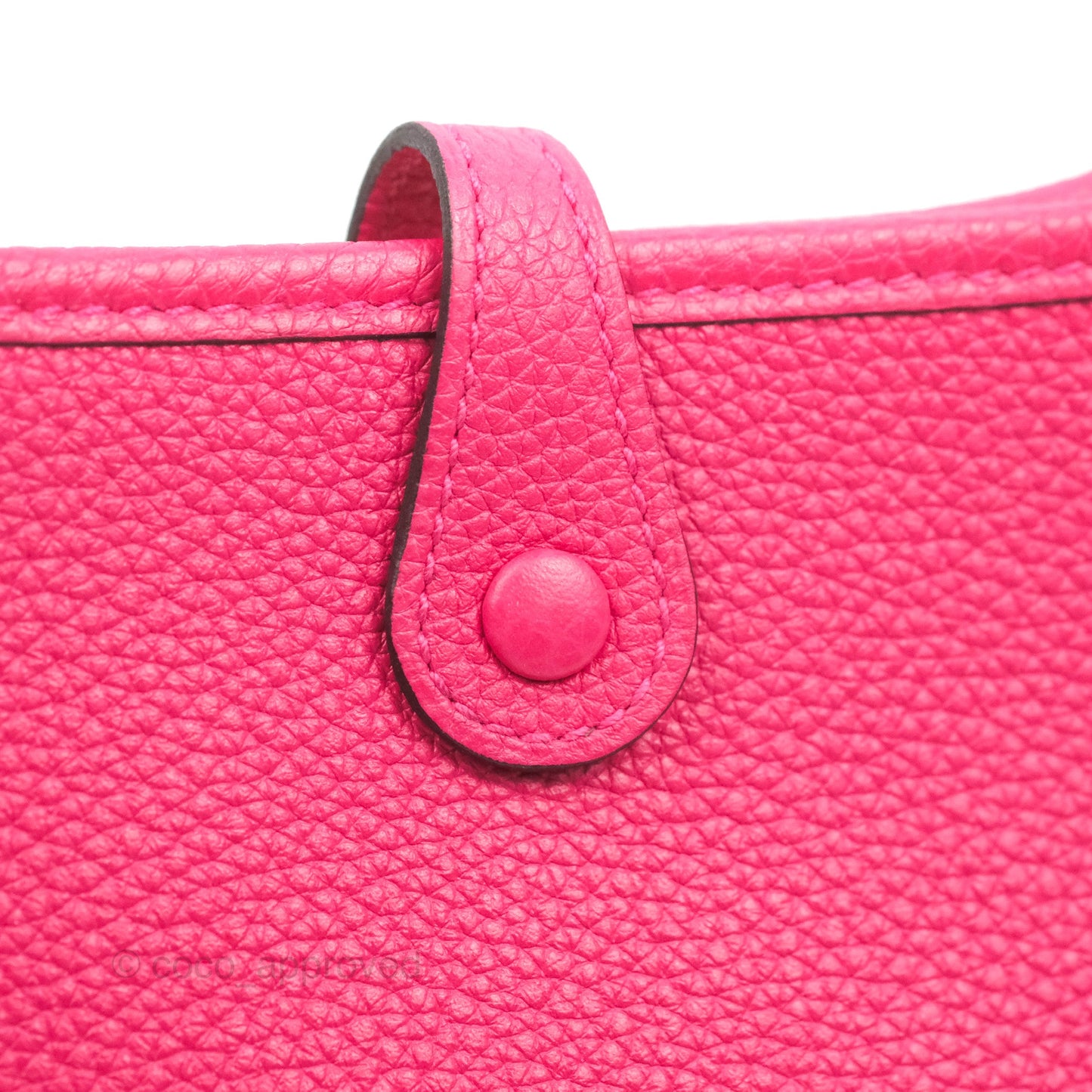 Hermès Mini Evelyne 16 Rose Mexico TM Palladium Hardware