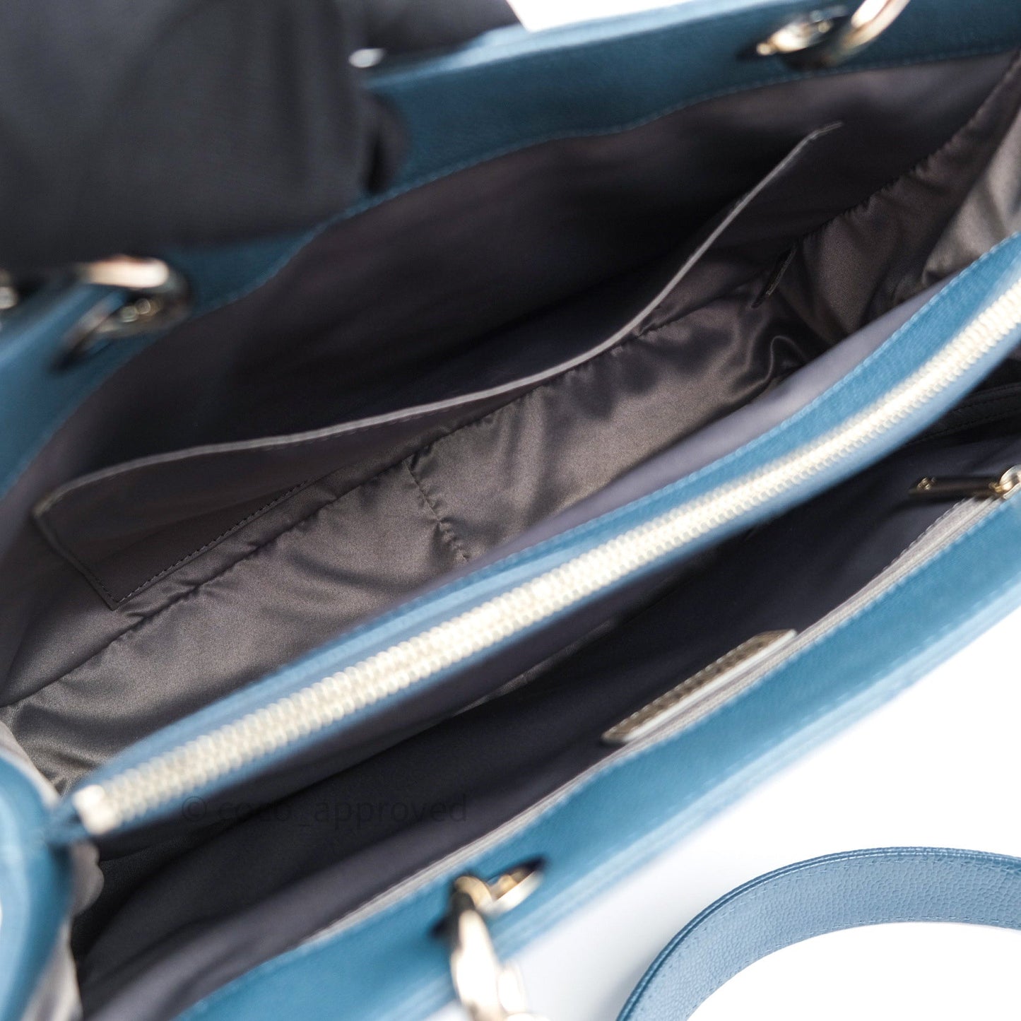 Chanel GST Grand Shopping Tote Blue Caviar Silver Hardware