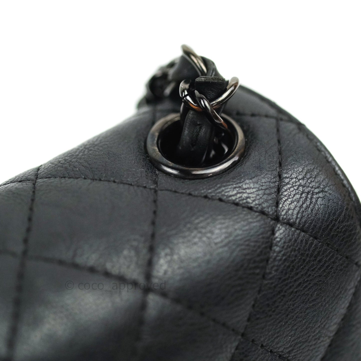 Chanel Quilted Mini Square Flap So Black Crumpled Calfskin