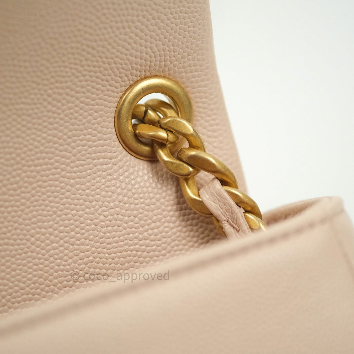 Chanel 2 Way Shoulder Bag Rose Pink Caviar Gold Hardware