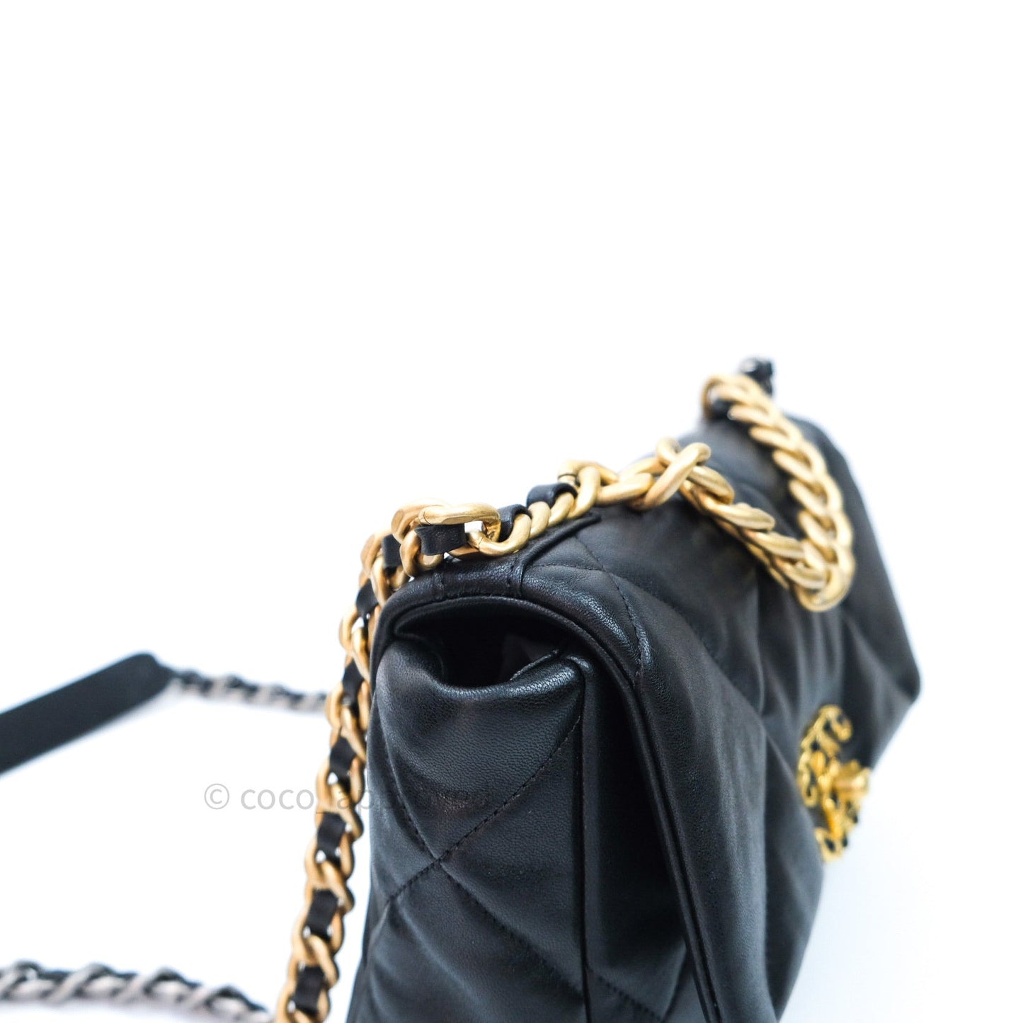 Chanel 19 Small Black Goatskin Mixed Hardware