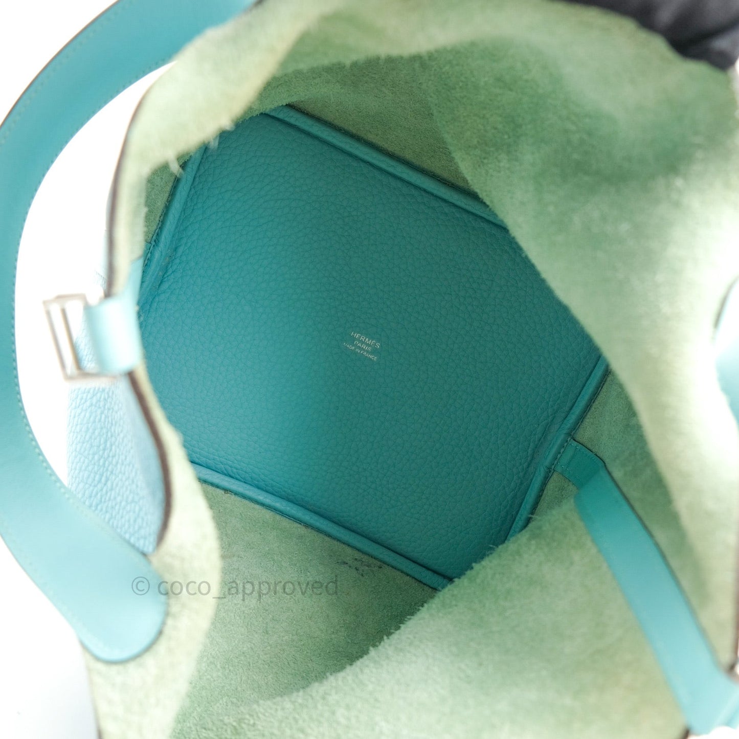 Hermès Picotin 22 Clemence Blue Atoll Palladium Hardware