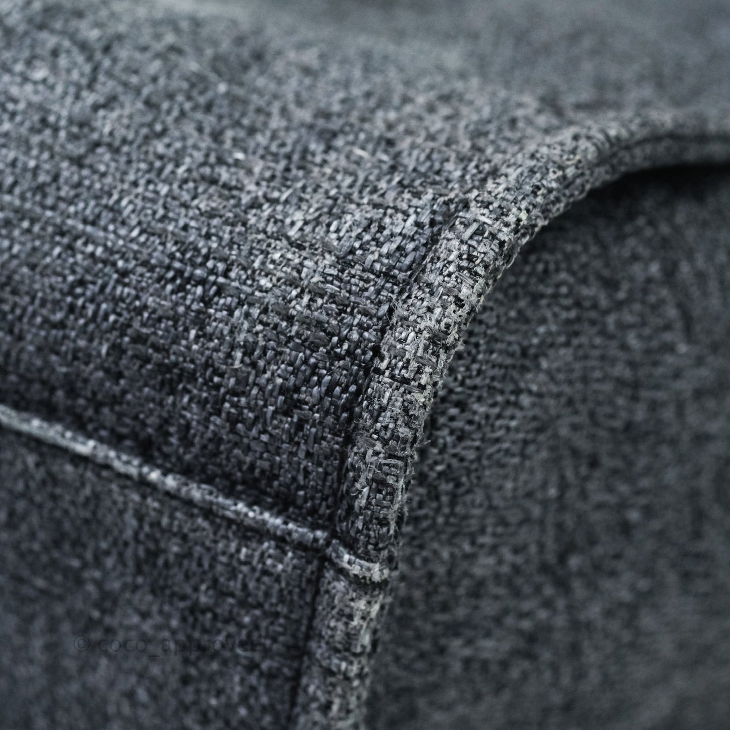 Chanel Large Deauville Charcoal Grey Canvas