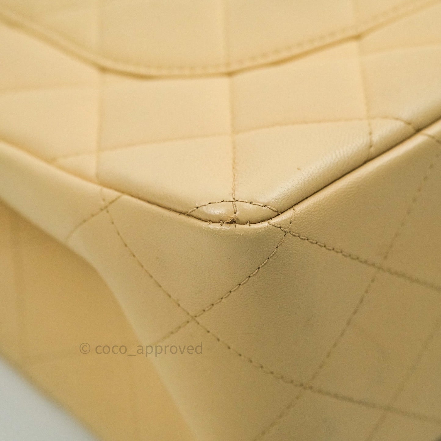 Chanel Classic Jumbo Double Flap Beige Lambskin Gold Hardware⁣⁣