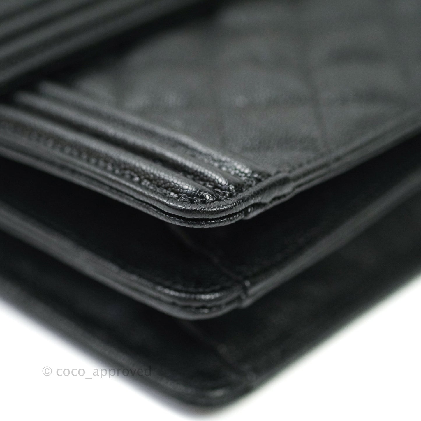 Chanel Quilted North South Boy Flap Black Caviar Gold Hardware