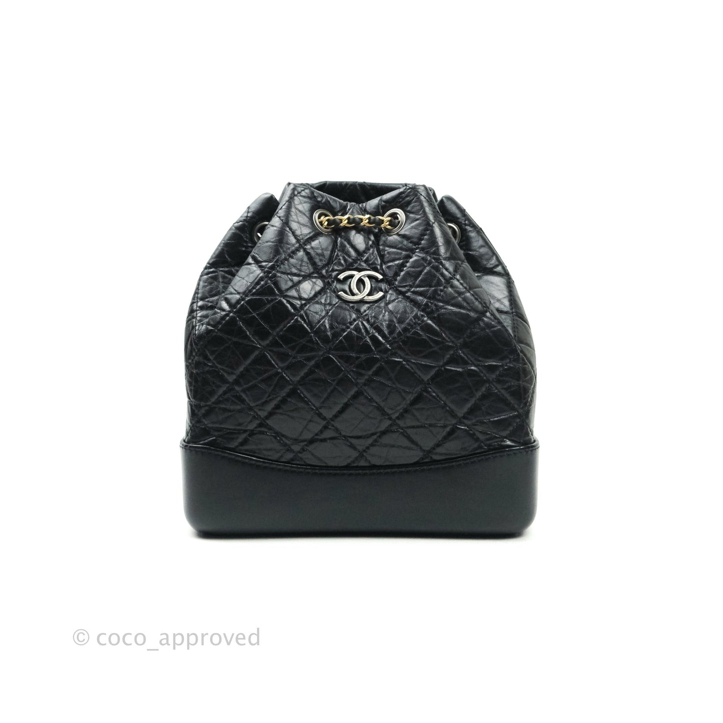 Chanel Small Gabrielle Backpack Black Aged Calfskin