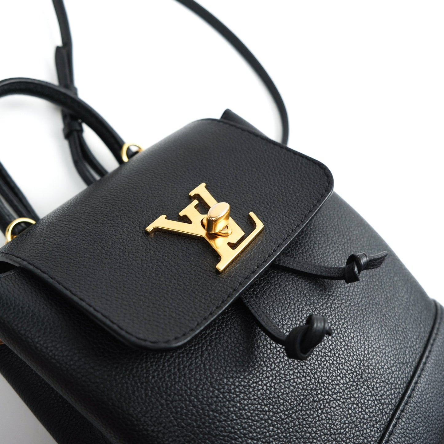 Louis Vuitton Lockme Mini Backpack Black Gold Hardware
