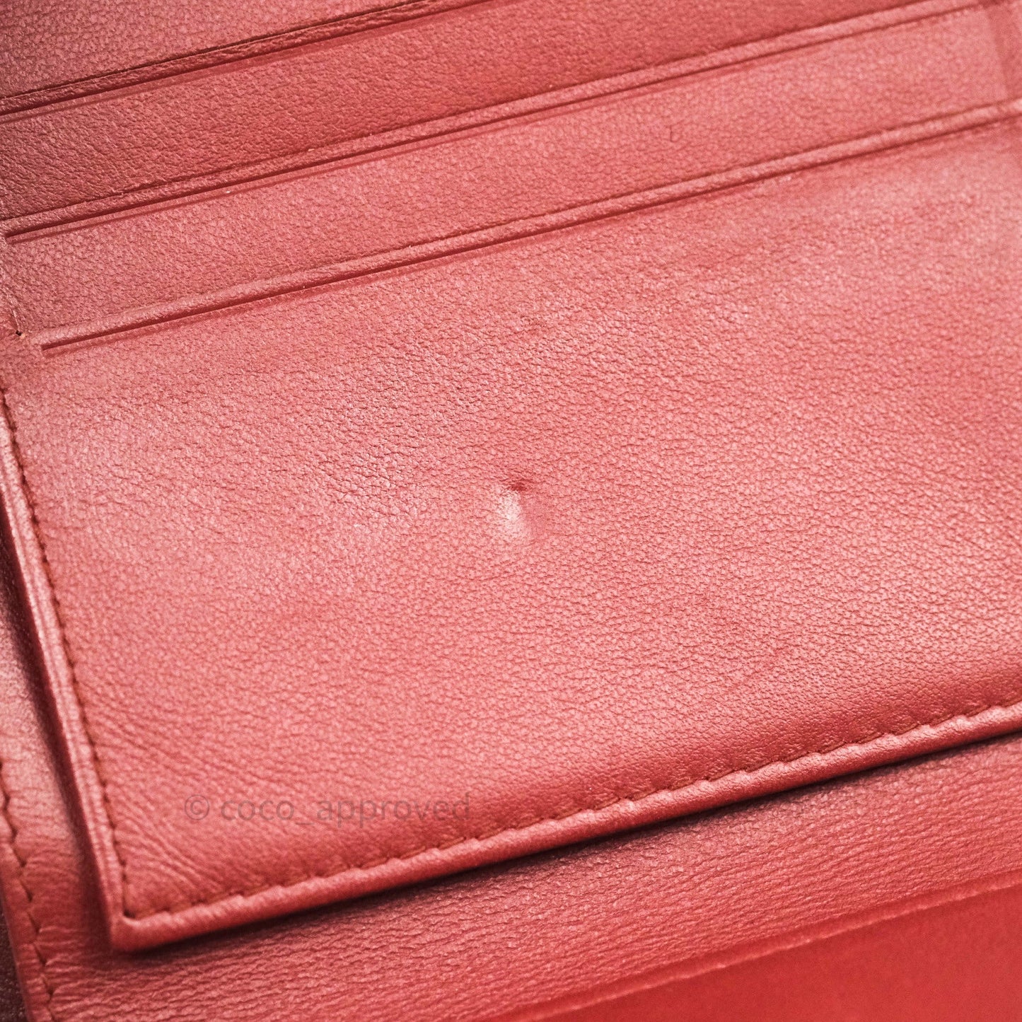 Chanel Classic Small Compact Wallet Iridescent Burgundy Gold Hardware