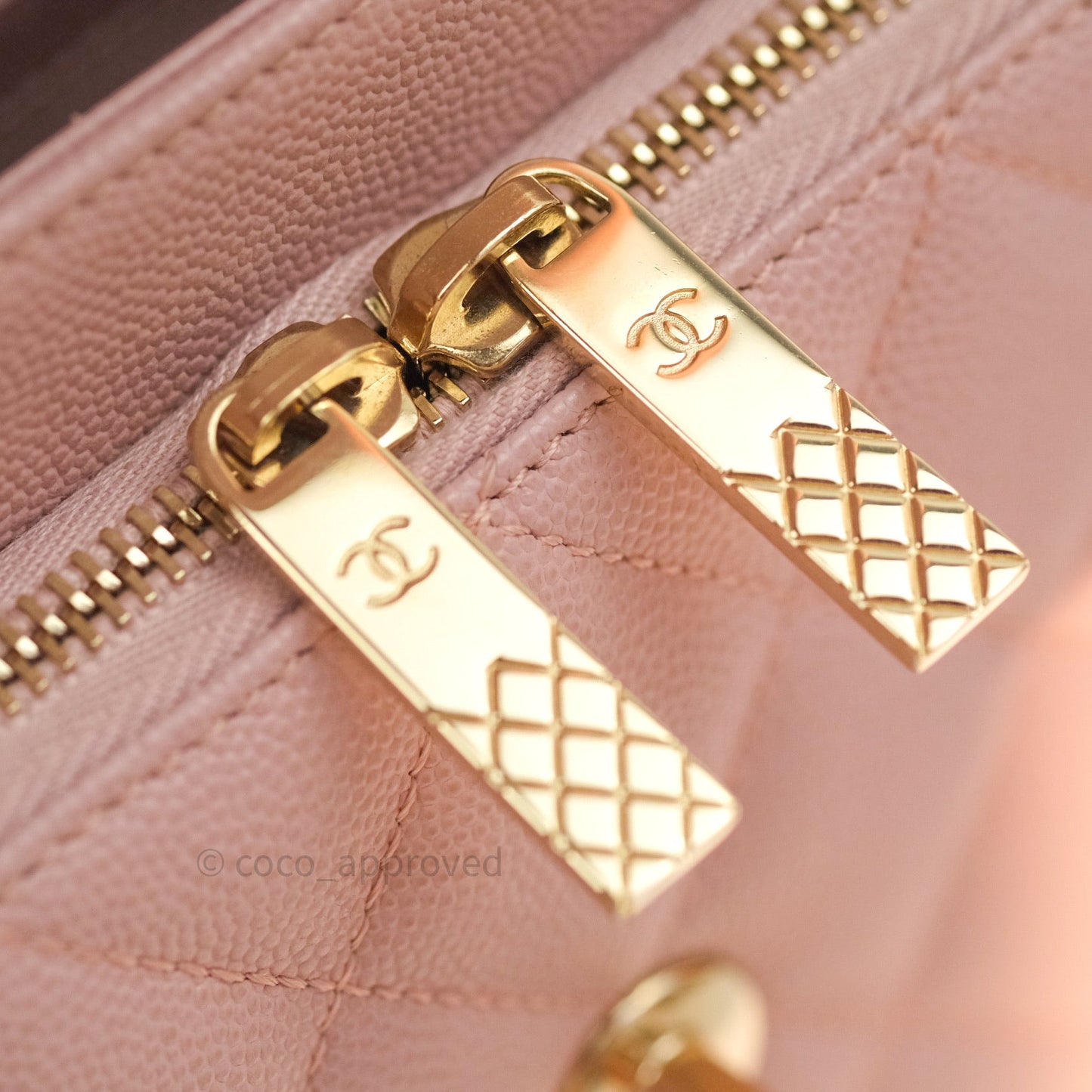 Chanel Quilted Medium Business Affinity Flap Light Pink Light Gold Hardware