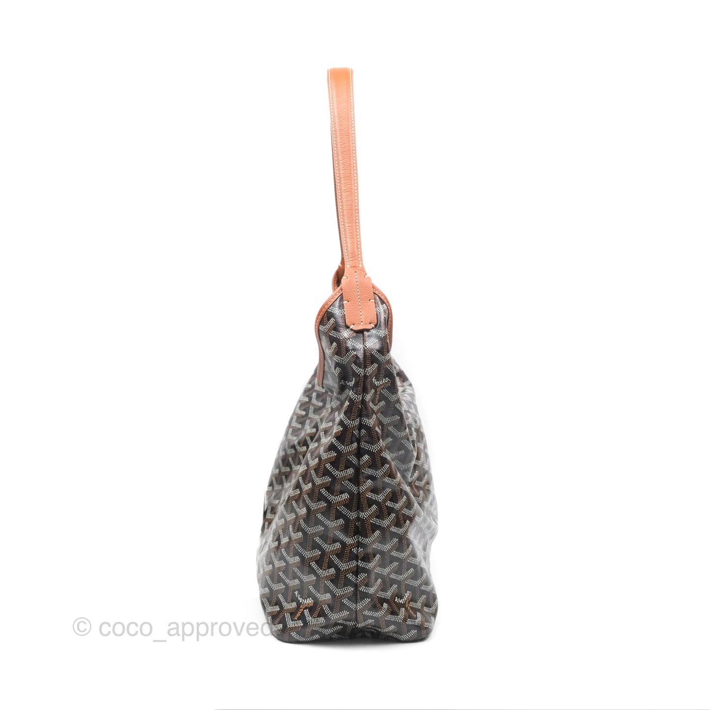 Goyard Bohème Hobo Bag Black/Tan Goyardine Canvas