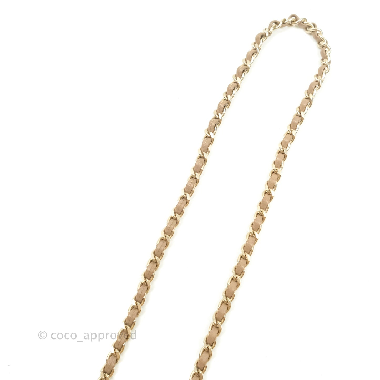 Chanel CC Turn lock Ash Brown Lambskin Matte Gold Tone Chain Choker 12P