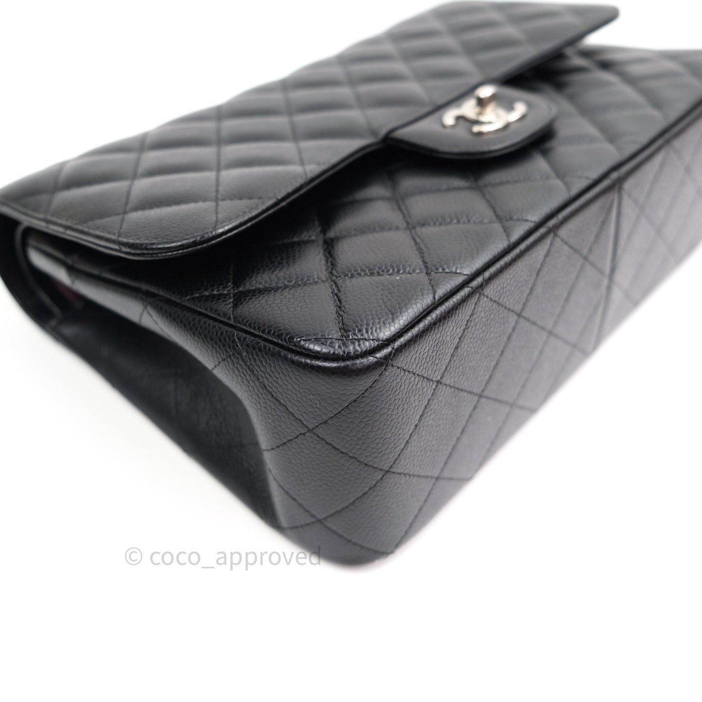 Chanel Jumbo Double Flap Black Caviar Silver Hardware⁣⁣