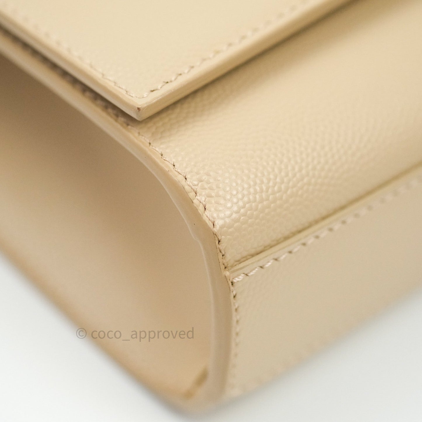 Saint Laurent Calfskin Medium Classic Monogram Kate Beige