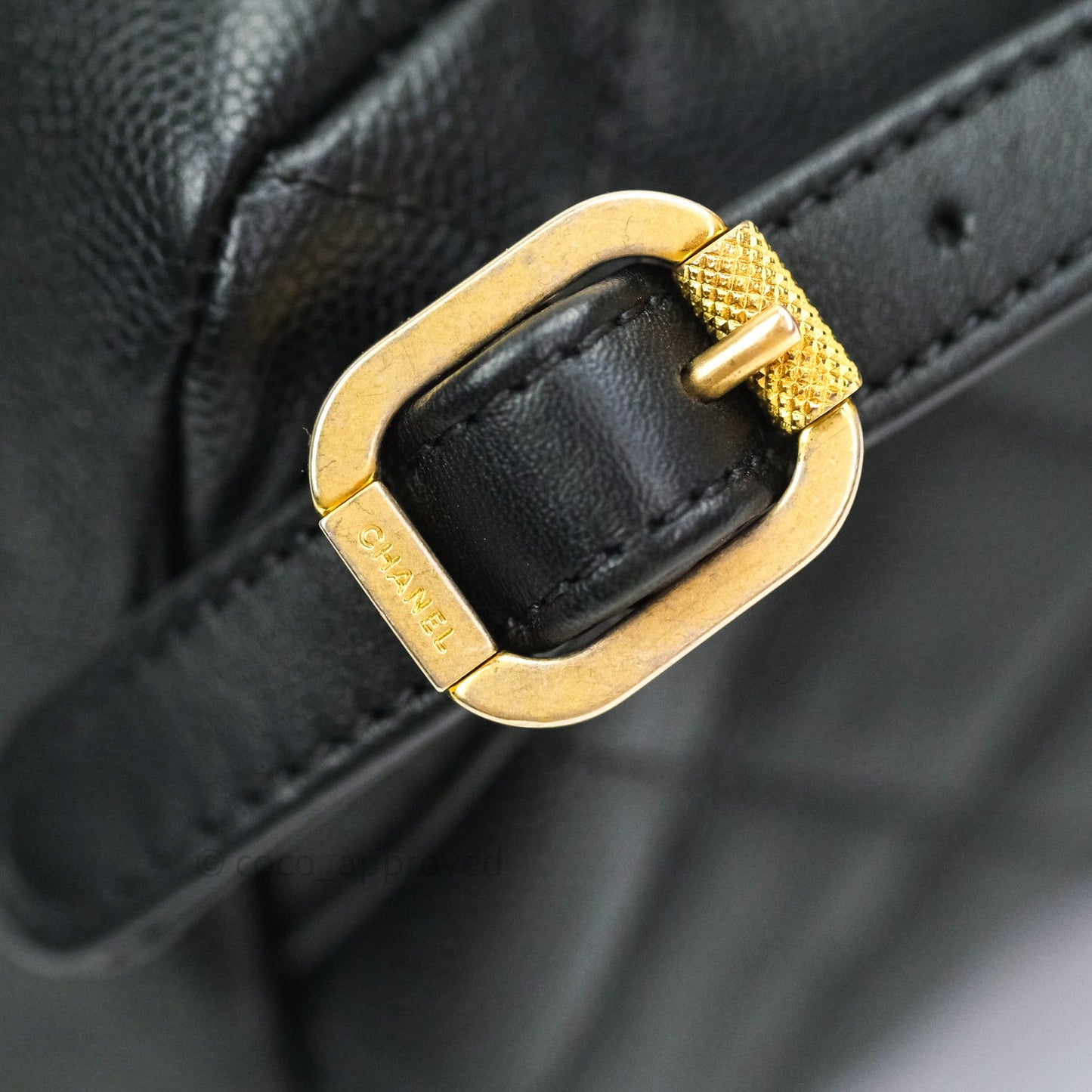 Chanel Quilted Filigree Backpack Black Caviar