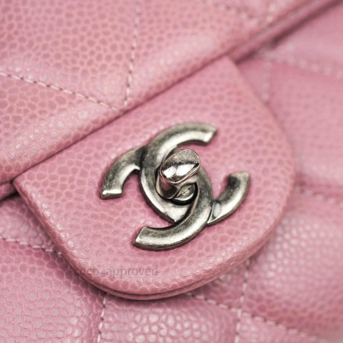 Chanel Quilted Clutch with Chain Pink Mauve Ruthenium Hardware
