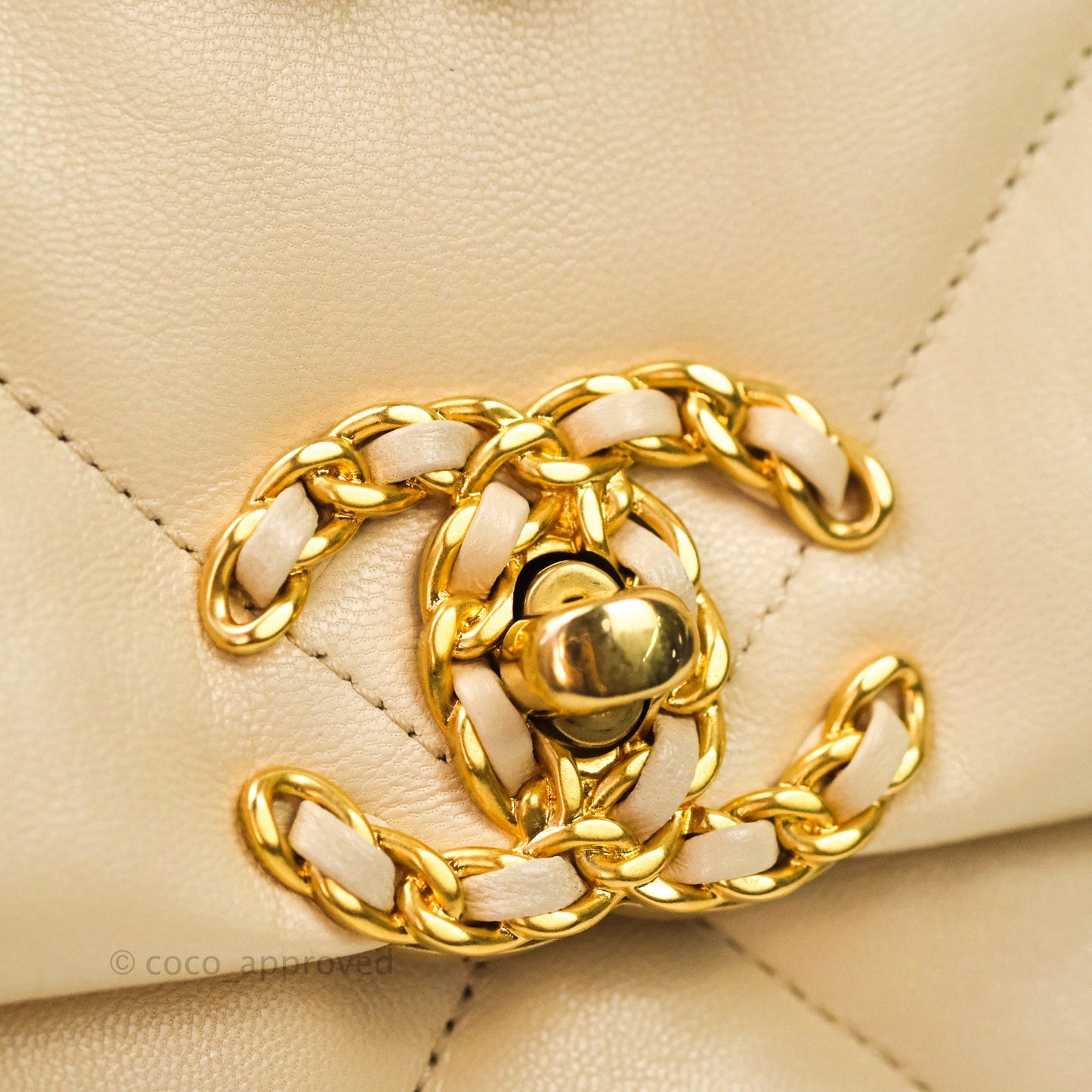 Chanel 19 Small Beige Mixed Hardware