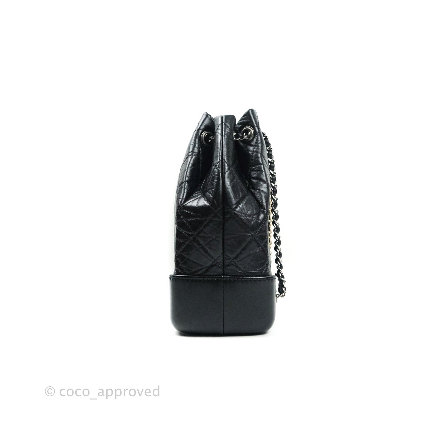 Chanel Gabrielle Backpack Black Aged Calfskin Small Black