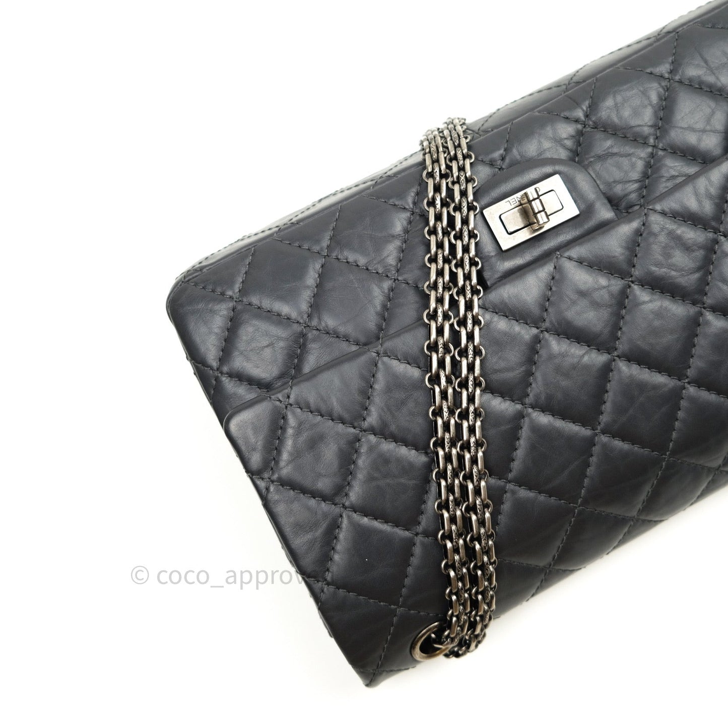 Chanel Reissue Quilted Aged Calfskin Dark Grey Ruthenium Hardware 226