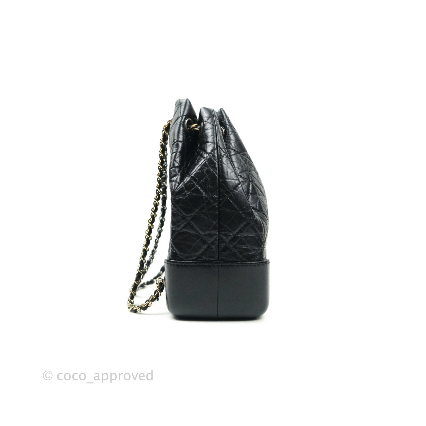 Chanel Small Gabrielle Backpack Black Aged Calfskin