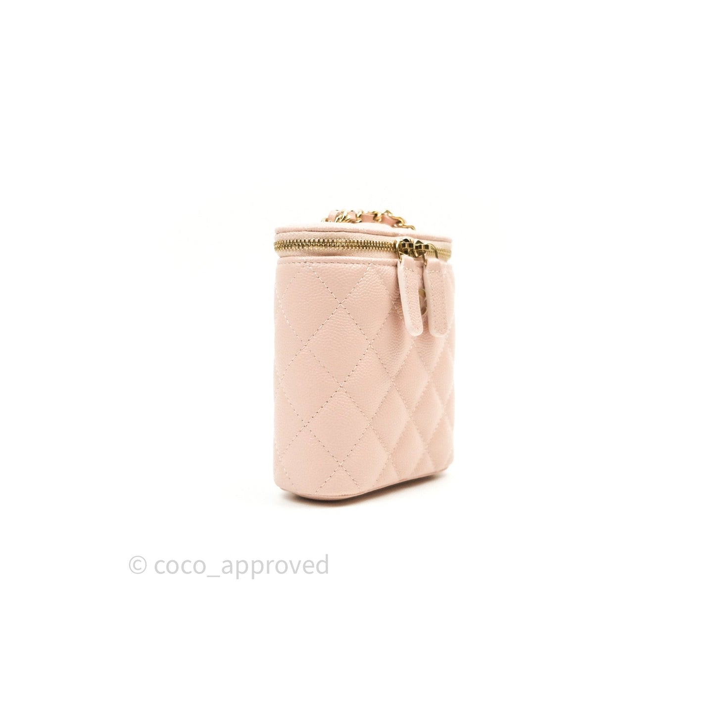 Chanel Classic Mini Vanity With Chain Pink Caviar Gold Hardware