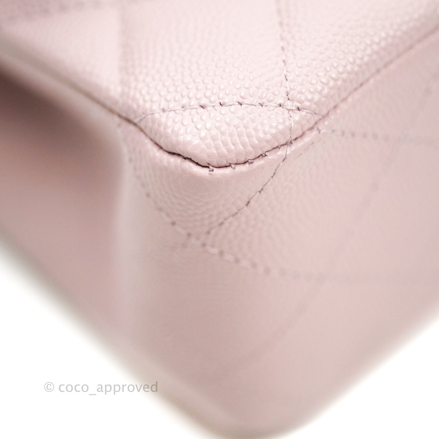 Chanel Classic M/L Medium Double Flap Bag Light Pink Caviar Gold Hardware
