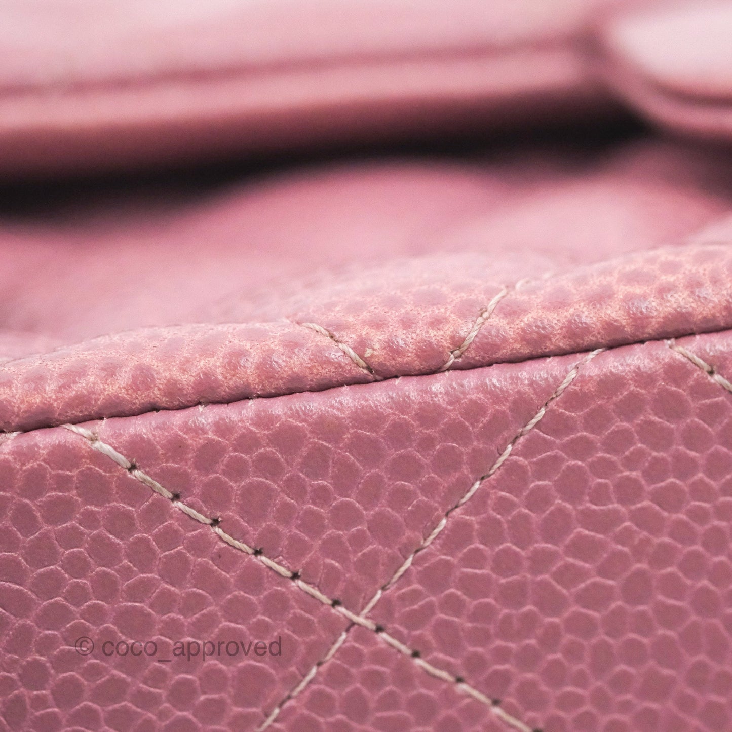 Chanel Quilted Mini Rectangular Flap Dark Pink Caviar Ruthenium Hardware