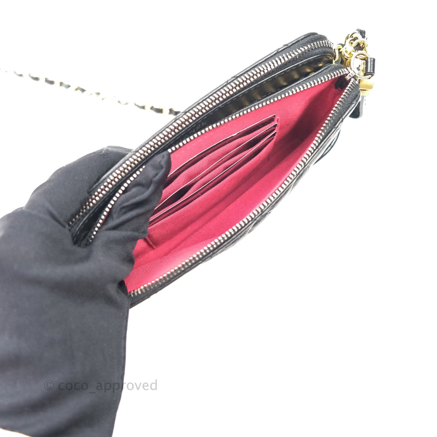 Chanel Gabrielle Clutch With Chain Aged Calfskin Black Mixed Hardware