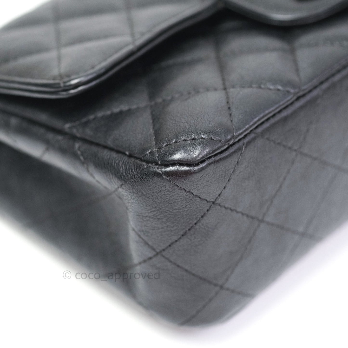 Chanel Quilted Mini Rectangular Flap So Black Crumpled Calfskin