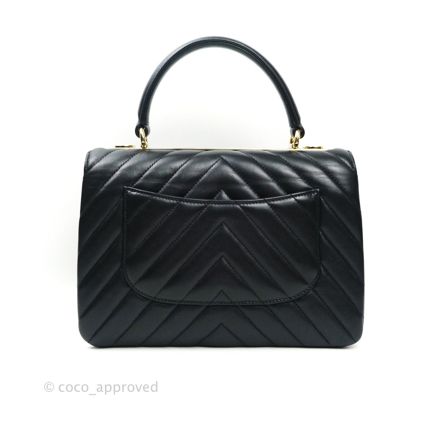 Chanel Trendy CC Chevron Small Black Lambskin Gold Hardware
