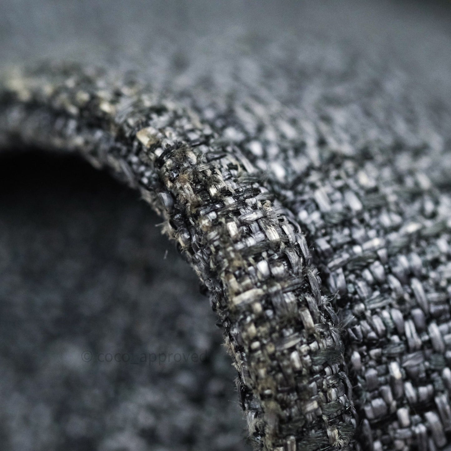 Chanel Large Deauville Charcoal Grey Canvas