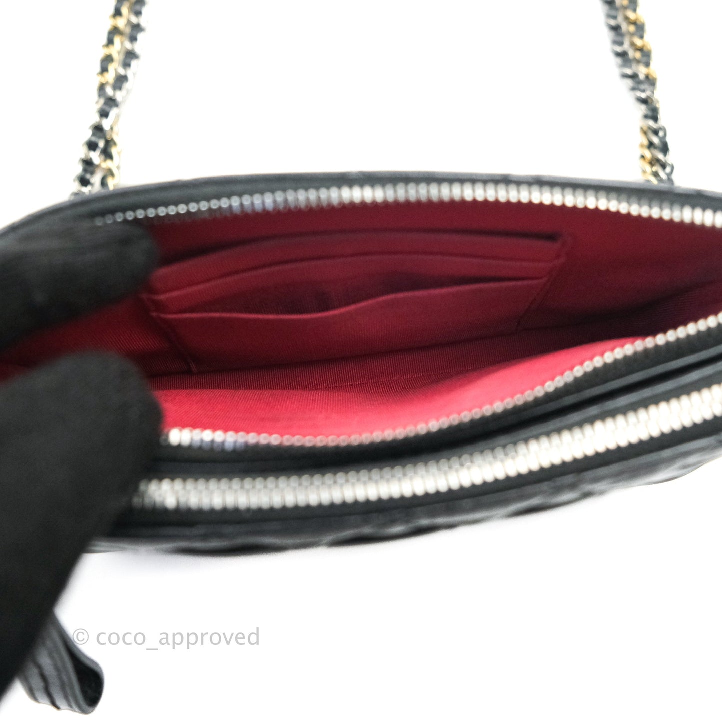Chanel Gabrielle Clutch With Chain Aged Calfskin Black Mixed Hardware