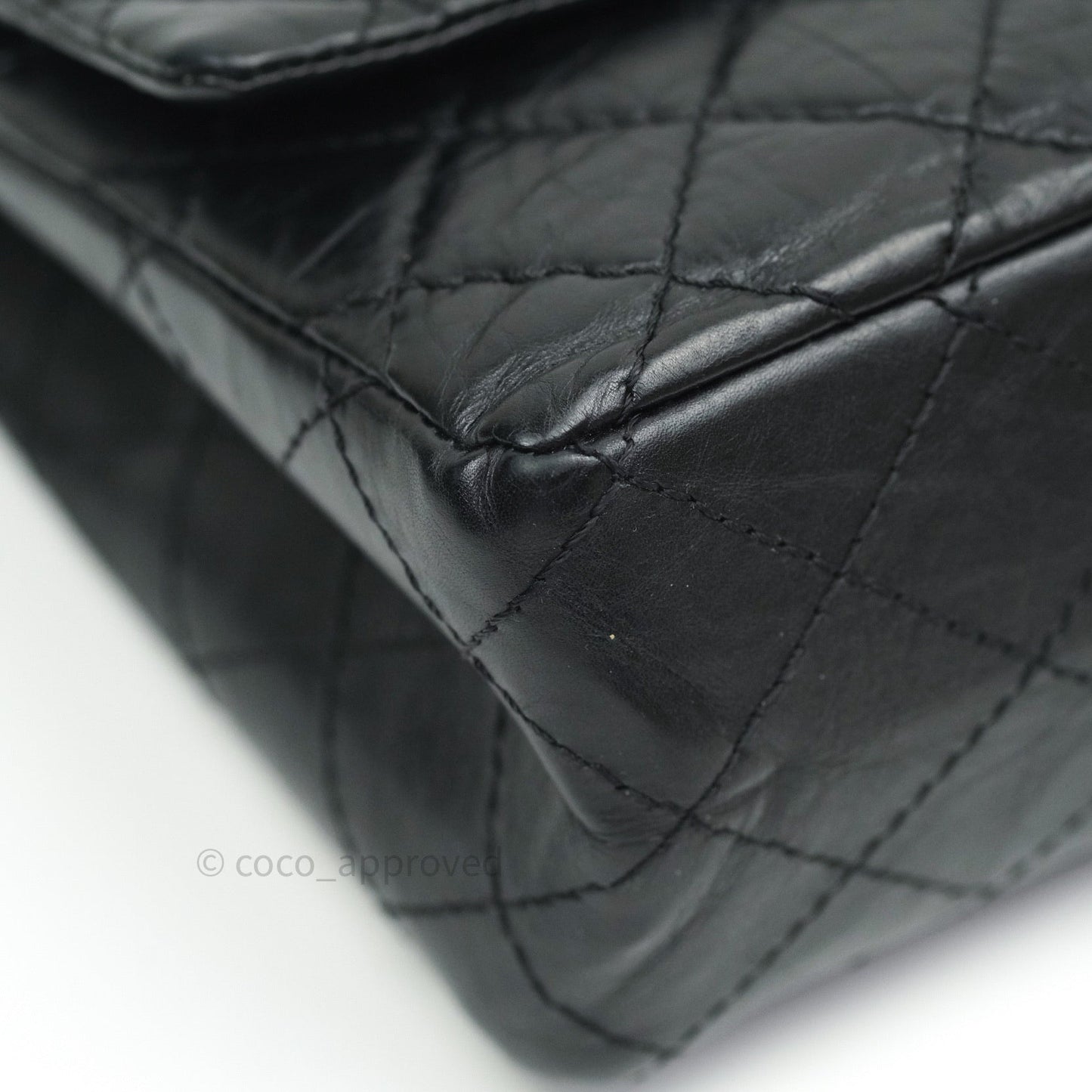 Chanel Reissue Quilted Aged Calfskin Black Gold Hardware 226