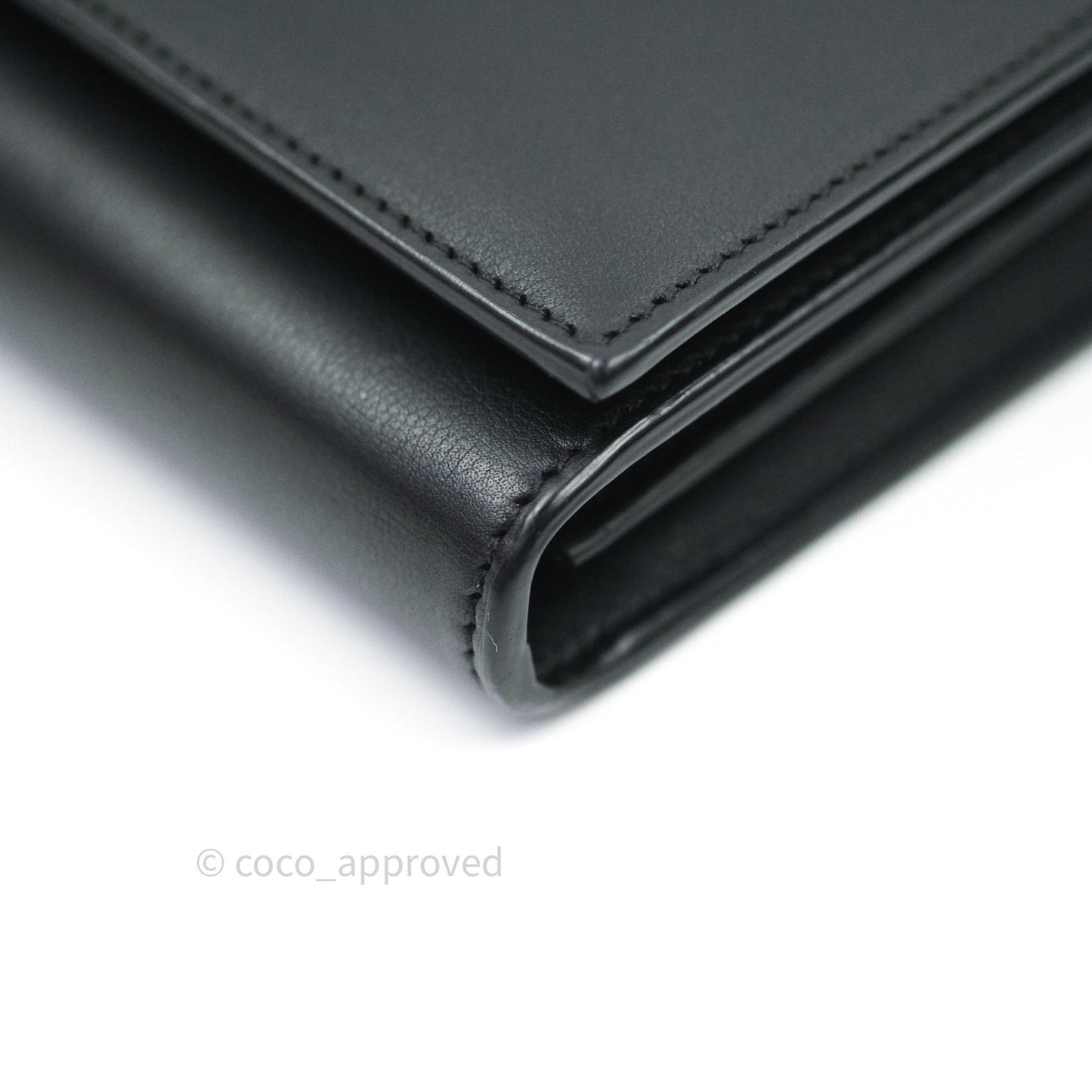 Saint Laurent Wallet on Chain Black Gold Hardware