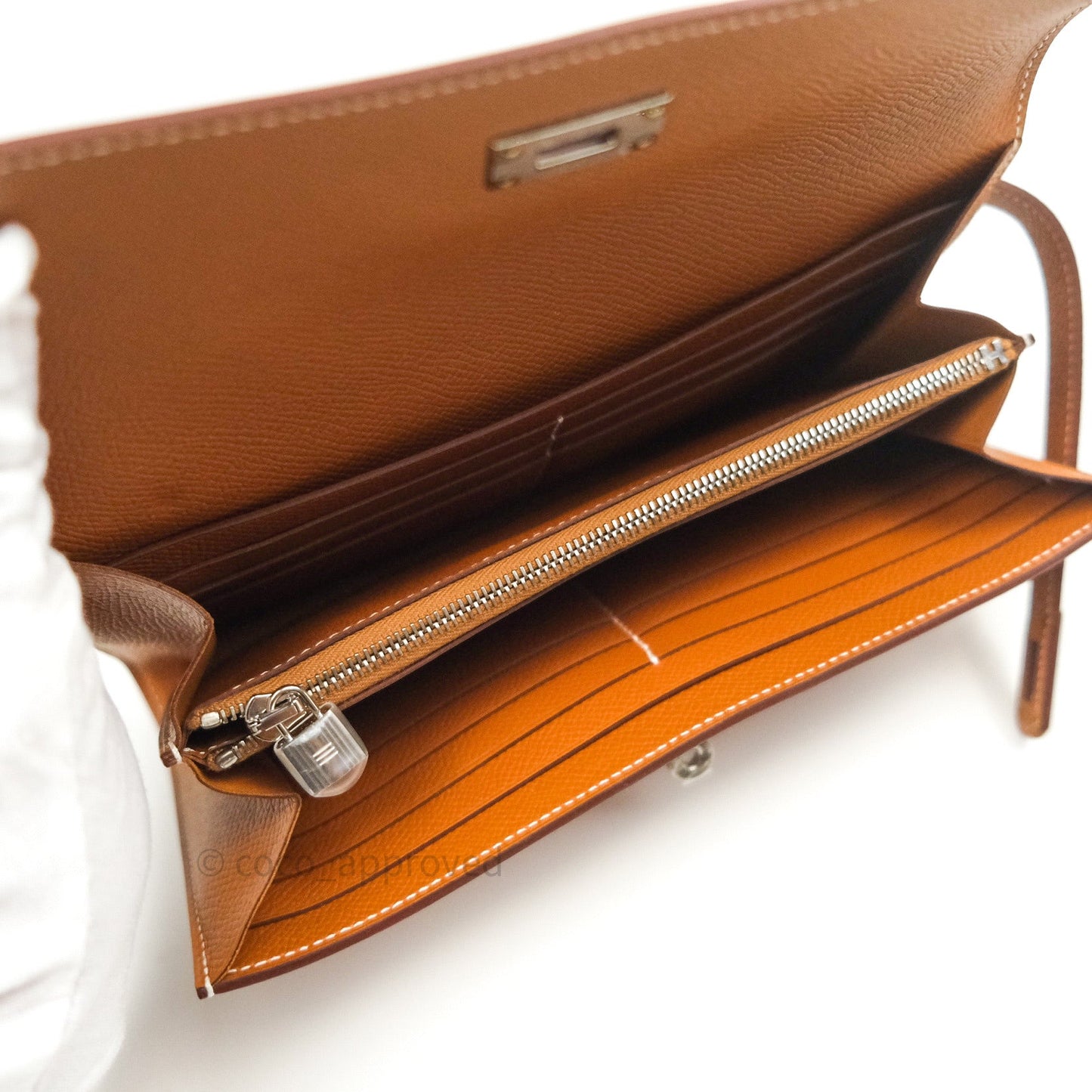 Hermès Epsom Kelly Wallet Gold Palladium Hardware