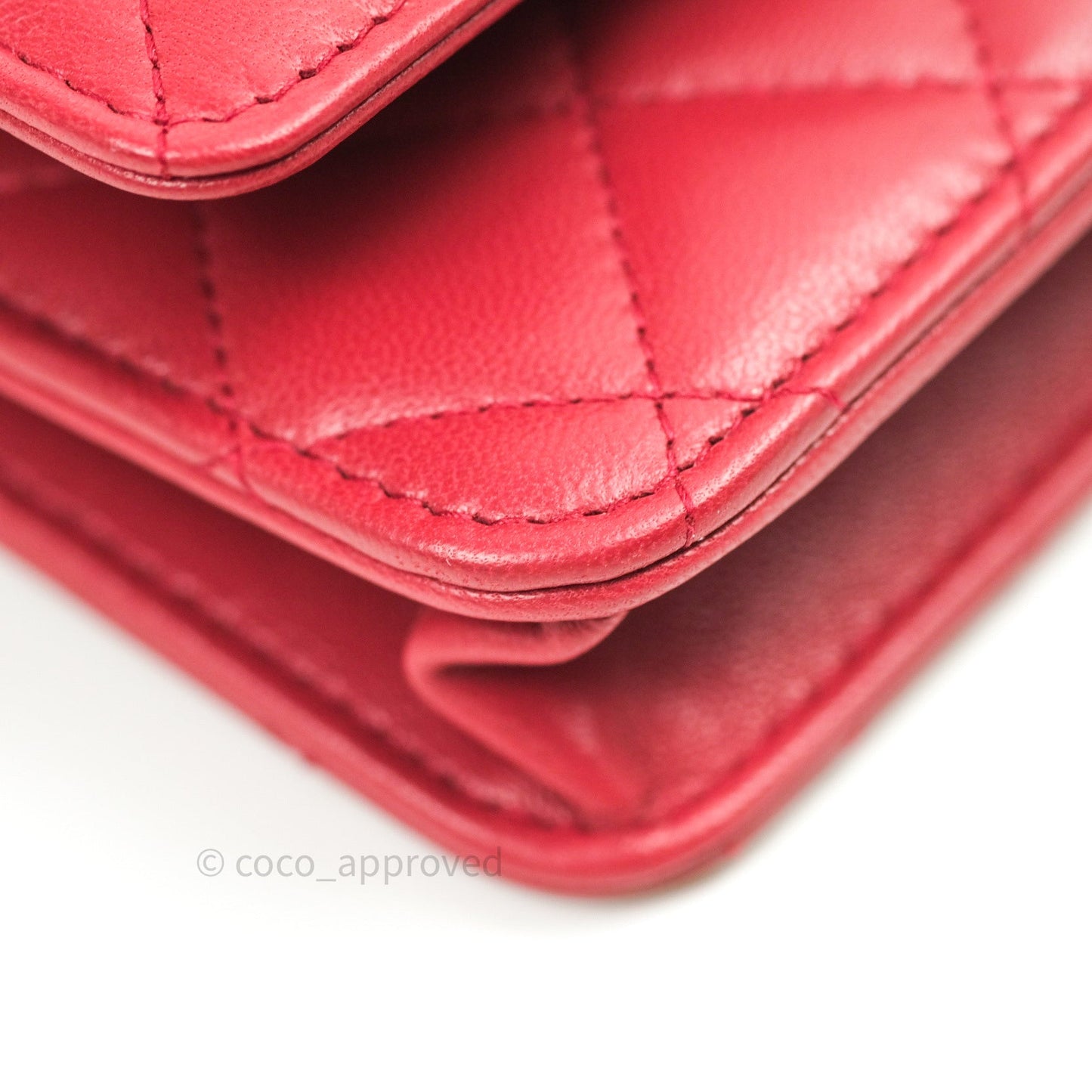 Chanel Trendy CC WOC Wallet on Chain Red Lambskin Gold Hardware
