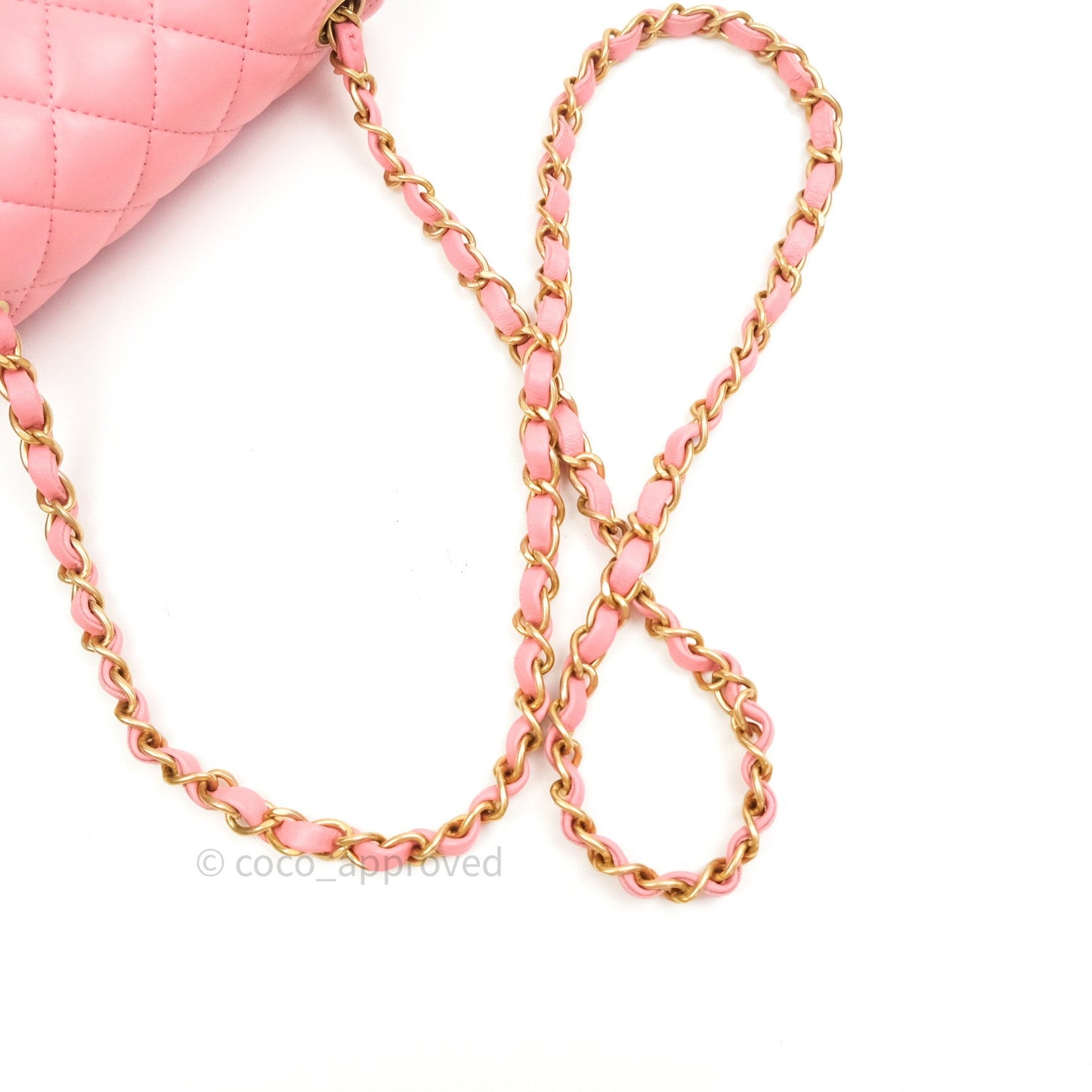 Chanel Mini Square Pink Lambskin Gold Hardware