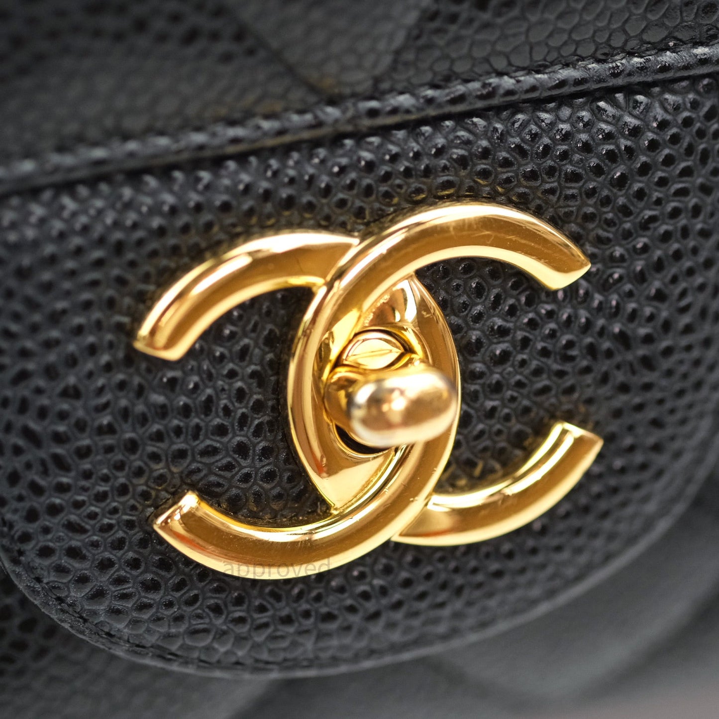 Chanel Classic Double Flap Maxi Black Caviar Gold Hardware