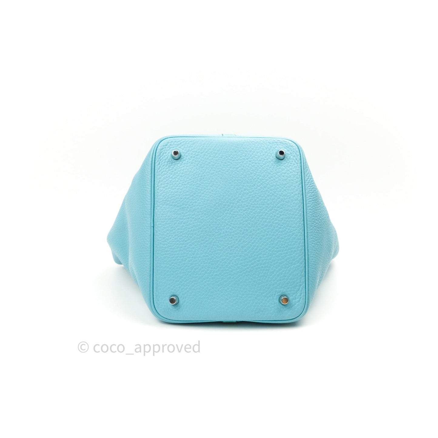Hermès Picotin 22 Clemence Blue Atoll Palladium Hardware